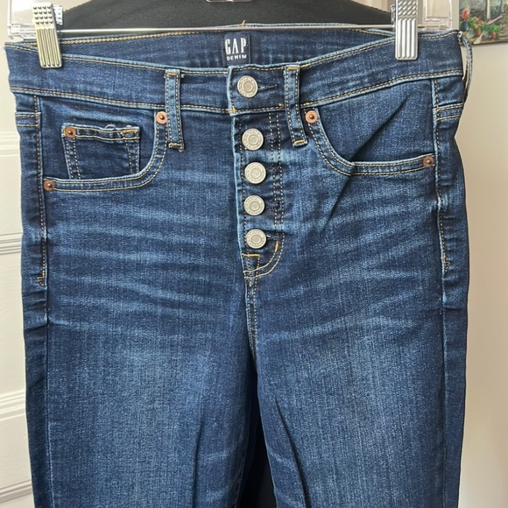 GAP DENIM WOMENS 5 BUTTON FLY JEANS‎ 4/27 NEW WITHOUT TAGS